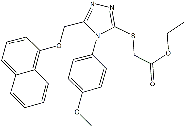 ethyl ({4-(4-methoxyphenyl)-5-[(1-naphthyloxy)methyl]-4H-1,2,4-triazol-3-yl}sulfanyl)acetate Struktur