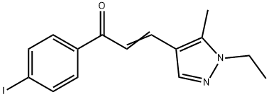 3-(1-ethyl-5-methyl-1H-pyrazol-4-yl)-1-(4-iodophenyl)-2-propen-1-one Structure