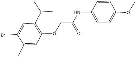 2-(4-bromo-2-isopropyl-5-methylphenoxy)-N-(4-methoxyphenyl)acetamide Struktur