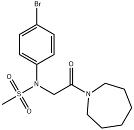 N-(2-azepan-1-yl-2-oxoethyl)-N-(4-bromophenyl)methanesulfonamide Struktur
