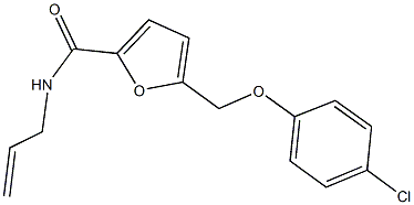 N-allyl-5-[(4-chlorophenoxy)methyl]-2-furamide Struktur