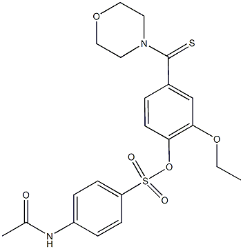 2-ethoxy-4-(4-morpholinylcarbothioyl)phenyl 4-(acetylamino)benzenesulfonate Structure