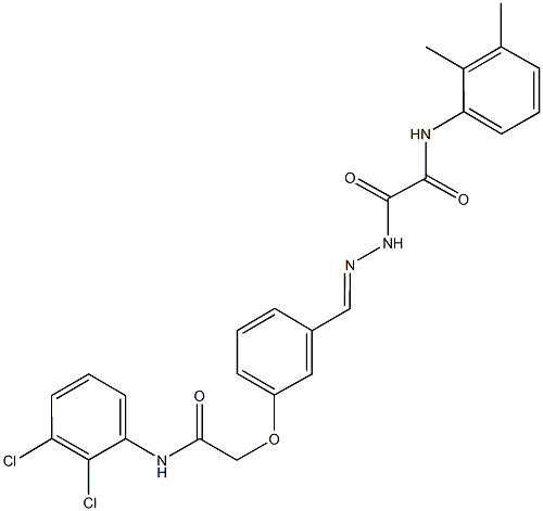 2-(2-{3-[2-(2,3-dichloroanilino)-2-oxoethoxy]benzylidene}hydrazino)-N-(2,3-dimethylphenyl)-2-oxoacetamide Structure