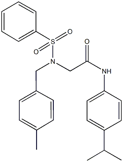 N-(4-isopropylphenyl)-2-[(4-methylbenzyl)(phenylsulfonyl)amino]acetamide Structure