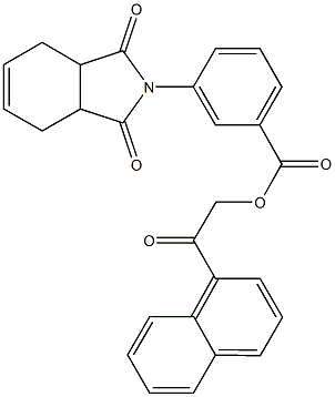 2-(1-naphthyl)-2-oxoethyl 3-(1,3-dioxo-1,3,3a,4,7,7a-hexahydro-2H-isoindol-2-yl)benzoate Structure