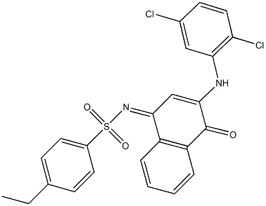 N-(3-(2,5-dichloroanilino)-4-oxo-1(4H)-naphthalenylidene)-4-ethylbenzenesulfonamide Struktur