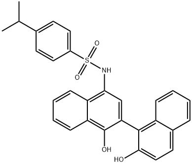 1,2'-dihydroxy-4-{[(4-isopropylphenyl)sulfonyl]amino}-1',2-binaphthalene Struktur