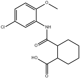 2-[(5-chloro-2-methoxyanilino)carbonyl]cyclohexanecarboxylic acid Struktur