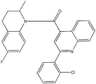 1-{[2-(2-chlorophenyl)-4-quinolinyl]carbonyl}-6-fluoro-2-methyl-1,2,3,4-tetrahydroquinoline Structure