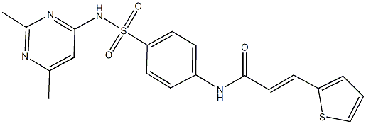 N-(4-{[(2,6-dimethyl-4-pyrimidinyl)amino]sulfonyl}phenyl)-3-(2-thienyl)acrylamide Struktur