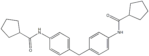 N-(4-{4-[(cyclopentylcarbonyl)amino]benzyl}phenyl)cyclopentanecarboxamide Structure