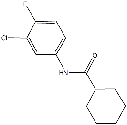 N-(3-Chloro-4-fluorophenyl)cyclohexanecarboxamide, 549515-69-7, 结构式