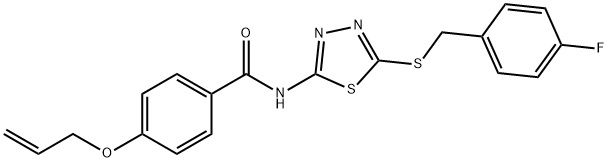 4-(allyloxy)-N-{5-[(4-fluorobenzyl)sulfanyl]-1,3,4-thiadiazol-2-yl}benzamide Struktur