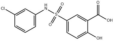 5-[(3-chloroanilino)sulfonyl]-2-hydroxybenzoic acid Struktur