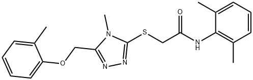 N-(2,6-dimethylphenyl)-2-({4-methyl-5-[(2-methylphenoxy)methyl]-4H-1,2,4-triazol-3-yl}sulfanyl)acetamide Structure