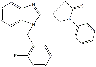 4-[1-(2-fluorobenzyl)-1H-benzimidazol-2-yl]-1-phenyl-2-pyrrolidinone Structure