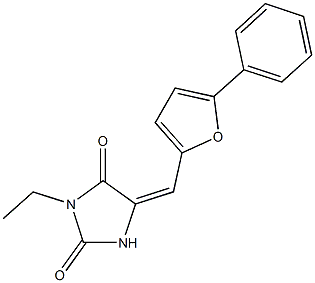 3-ethyl-5-[(5-phenyl-2-furyl)methylene]-2,4-imidazolidinedione Structure