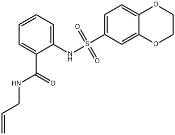 N-allyl-2-[(2,3-dihydro-1,4-benzodioxin-6-ylsulfonyl)amino]benzamide Struktur