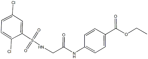 ethyl 4-[({[(2,5-dichlorophenyl)sulfonyl]amino}acetyl)amino]benzoate Structure
