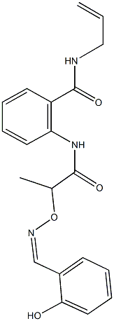 N-allyl-2-[(2-{[(2-hydroxybenzylidene)amino]oxy}propanoyl)amino]benzamide Struktur