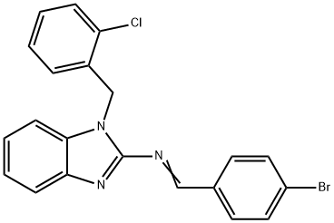 N-(4-bromobenzylidene)-N-[1-(2-chlorobenzyl)-1H-benzimidazol-2-yl]amine Struktur