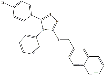 5-(4-chlorophenyl)-4-phenyl-4H-1,2,4-triazol-3-yl 2-naphthylmethyl sulfide Structure