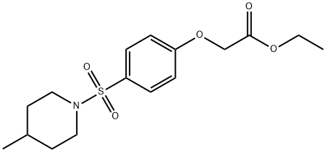ethyl {4-[(4-methyl-1-piperidinyl)sulfonyl]phenoxy}acetate Structure