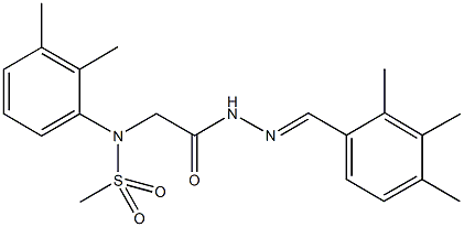 N-(2,3-dimethylphenyl)-N-{2-oxo-2-[2-(2,3,4-trimethylbenzylidene)hydrazino]ethyl}methanesulfonamide Struktur