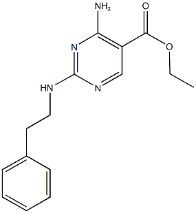 ethyl 4-amino-2-[(2-phenylethyl)amino]-5-pyrimidinecarboxylate Structure