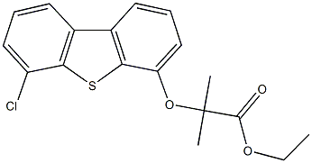 ethyl 2-[(6-chlorodibenzo[b,d]thien-4-yl)oxy]-2-methylpropanoate Structure