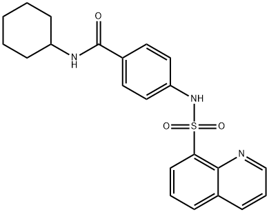 N-cyclohexyl-4-[(8-quinolinylsulfonyl)amino]benzamide Structure