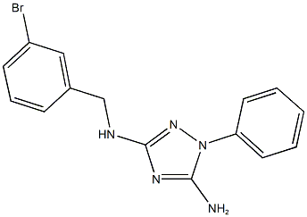 N-(5-amino-1-phenyl-1H-1,2,4-triazol-3-yl)-N-(3-bromobenzyl)amine Struktur