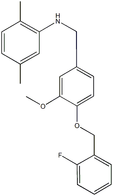 N-(2,5-dimethylphenyl)-N-{4-[(2-fluorobenzyl)oxy]-3-methoxybenzyl}amine Structure