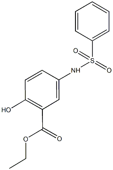 ethyl 2-hydroxy-5-[(phenylsulfonyl)amino]benzoate Structure