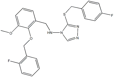 N-{2-[(2-fluorobenzyl)oxy]-3-methoxybenzyl}-N-{3-[(4-fluorobenzyl)sulfanyl]-4H-1,2,4-triazol-4-yl}amine Struktur
