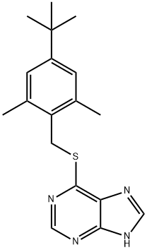 4-tert-butyl-2,6-dimethylbenzyl 9H-purin-6-yl sulfide Structure