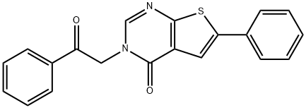 3-(2-oxo-2-phenylethyl)-6-phenylthieno[2,3-d]pyrimidin-4(3H)-one Structure