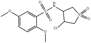 N-(4-chloro-1,1-dioxidotetrahydro-3-thienyl)-2,5-dimethoxybenzenesulfonamide Structure