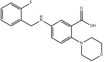 5-[(2-fluorobenzyl)amino]-2-(4-morpholinyl)benzoic acid Struktur