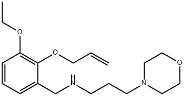 N-[2-(allyloxy)-3-ethoxybenzyl]-N-[3-(4-morpholinyl)propyl]amine Struktur