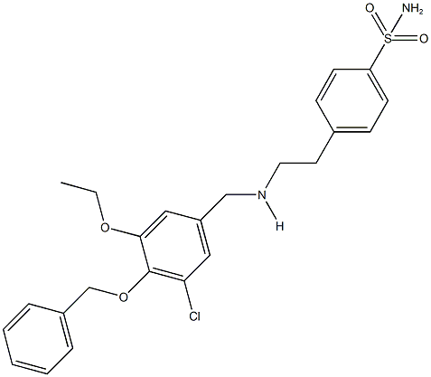 4-(2-{[4-(benzyloxy)-3-chloro-5-ethoxybenzyl]amino}ethyl)benzenesulfonamide Structure
