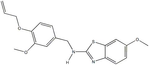 N-[4-(allyloxy)-3-methoxybenzyl]-N-(6-methoxy-1,3-benzothiazol-2-yl)amine Struktur