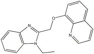 (1-ethyl-1H-benzimidazol-2-yl)methyl 8-quinolinyl ether Struktur