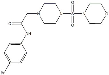N-(4-bromophenyl)-2-[4-(4-morpholinylsulfonyl)-1-piperazinyl]acetamide Struktur