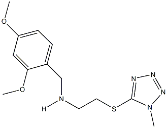 N-(2,4-dimethoxybenzyl)-N-{2-[(1-methyl-1H-tetraazol-5-yl)sulfanyl]ethyl}amine Struktur