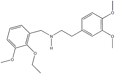 2-(3,4-dimethoxyphenyl)-N-(2-ethoxy-3-methoxybenzyl)ethanamine Structure