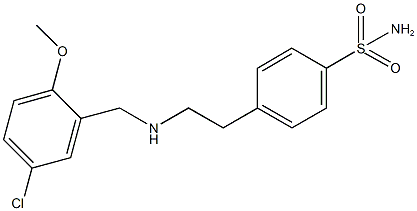 4-{2-[(5-chloro-2-methoxybenzyl)amino]ethyl}benzenesulfonamide Structure