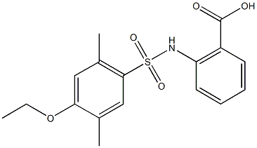 2-{[(4-ethoxy-2,5-dimethylphenyl)sulfonyl]amino}benzoic acid Structure