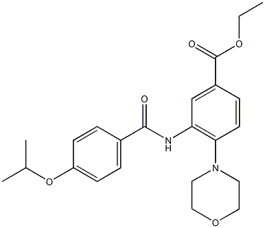 ethyl 3-[(4-isopropoxybenzoyl)amino]-4-(4-morpholinyl)benzoate Struktur