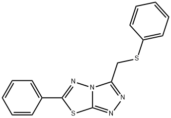 phenyl (6-phenyl[1,2,4]triazolo[3,4-b][1,3,4]thiadiazol-3-yl)methyl sulfide Structure